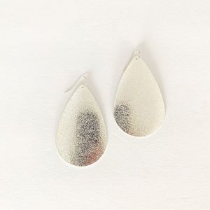 Tear Drop Earrings - Silver color
